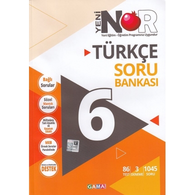 6. Sınıf Türkçe 3 lü Set Soru Bankası Tekrar Testleri Deneme Gama Okul