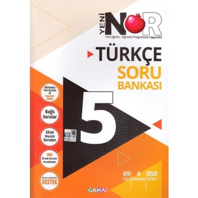 5. Sınıf Nar Türkçe 3 lü Set Soru Bankası Tekrar Testleri Deneme Gama Okul