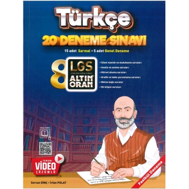 LGS Altın Oran Türkçe 20 Deneme Sınavı Borealis Yayıncılık