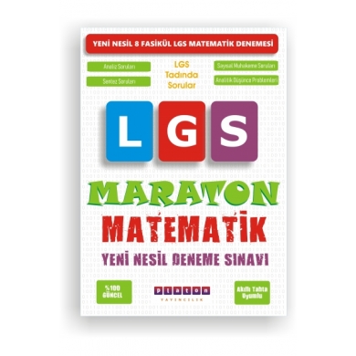 8. Sınıf LGS Maraton Matematik Yeni Nesil Deneme Sınavı Platon Yayınları