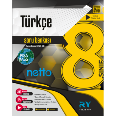 8. Sınıf  Netto Türkçe Soru Bankası Referans Yayınları