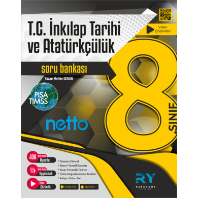 8. Sınıf Netto T.C. İnkilap Tarihi ve Atatürkçülük Soru Bankası Referans Yayınları