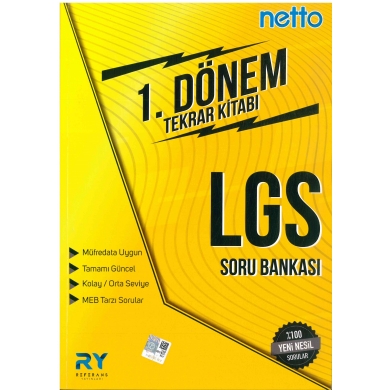 8. Sınıf Netto LGS 1.Dönem Tekrar Kitabı Referans Yayınları