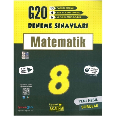 8.Sınıf Matematik G20 Deneme Sınavları Üçgen Akademi
