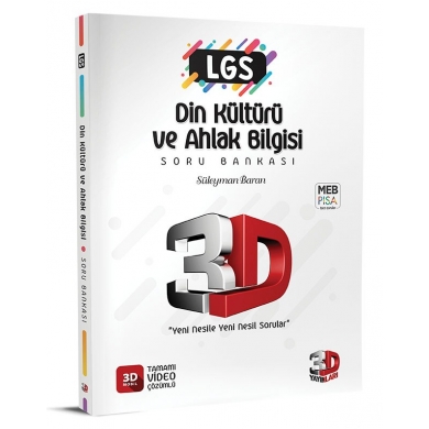 8. Sınıf LGS Din Kültürü ve Ahlak Bilgisi Soru Bankası 3D Yayınları