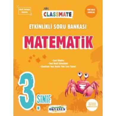 3. Sınıf Classmate Matematik Etkinlikli Soru Bankası Okyanus Yayınları