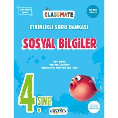 4. Sınıf Classmate Sosyal Bilgiler Etkinlikli Soru Bankası Okyanus Yayınları