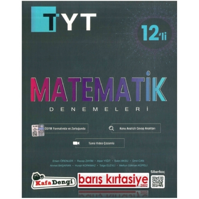 TYT Matematik 12li Deneme Sınavı Kafadengi Yayınları