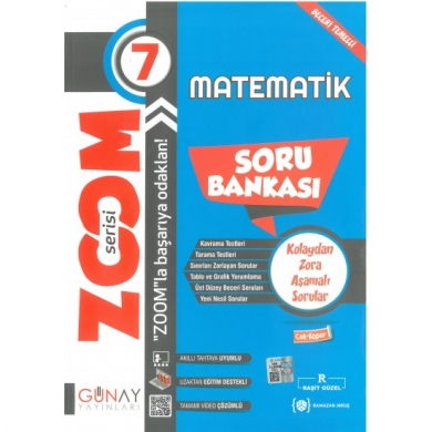 7. Sınıf Zoom Serisi Matematik Soru Bankası Günay Yayınları