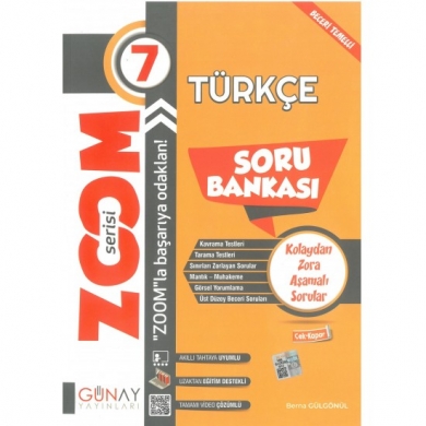 7. Sınıf Zoom Serisi Türkçe Soru Bankası Günay Yayınları