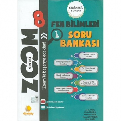 8. Sınıf Zoom Serisi Fen Bilimleri Soru Bankası Günay Yayınları