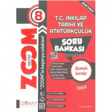 8. Sınıf Zoom Serisi İnkılap Tarihi ve Atatürkçülük Soru Bankası Günay Yayınları