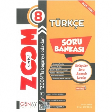 8. Sınıf Zoom Serisi Türkçe Soru Bankası Günay Yayınları