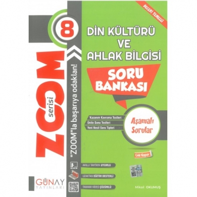 8. Sınıf LGS Din Kültürü ve Ahlak Bilgisi Zoom Serisi Soru Bankası Günay Yayınları