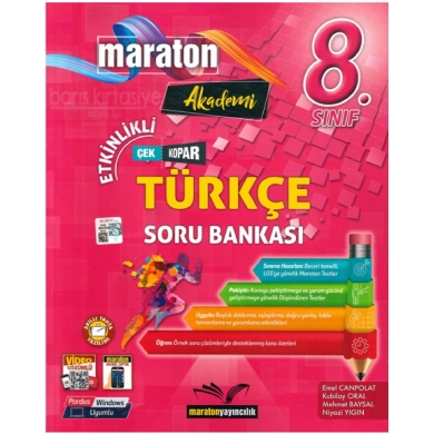 8. Sınıf Etkinlikli Türkçe Soru Bankası Maraton Yayıncılık