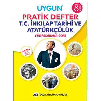 8. Sınıf LGS T.C. İnkılap Tarihi ve Atatürkçülük Pratik Defter Sadık Uygun Yayınları